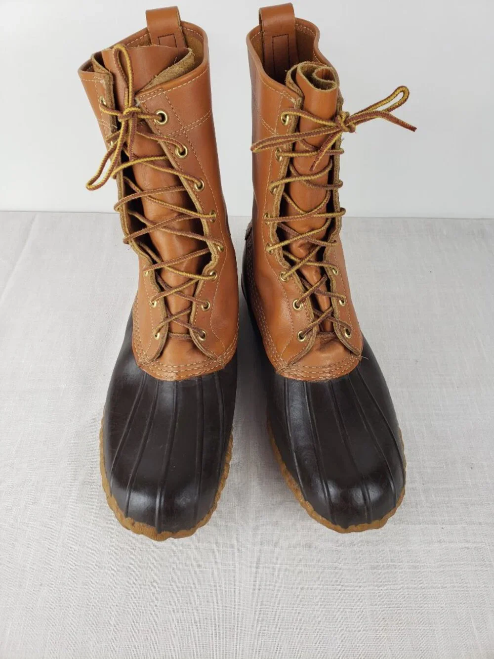 LL Bean Maine Hunting Shoe Bean Boots 8-Eyelet Duck Boots Vtg Unlined Mens 11